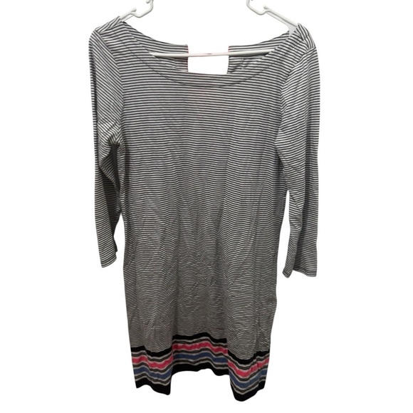 Lilly Pulitzer Noelle Dress Navy Bayside Stripe Size Medium - Picture 2 of 4